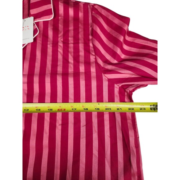 DEREK ROSE London PYJAMA Set Womens Size LARGE PINK Striped Cotton NWT MSRP $345 - Picture 4 of 9